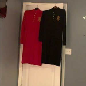 Polo long sleeve dress